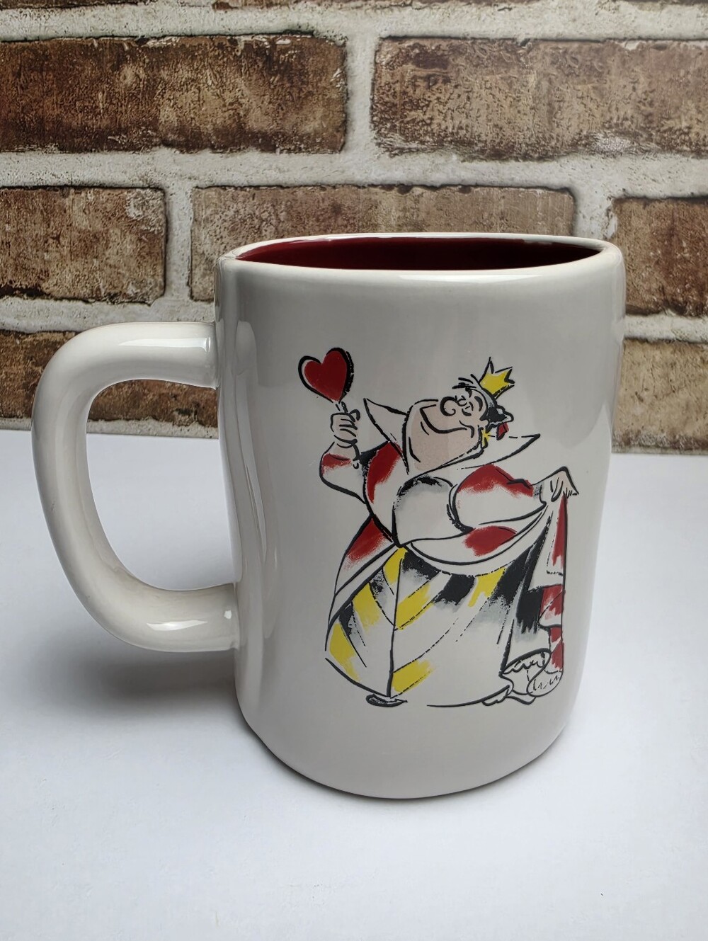 Rae Dunn Disney Alice in Wonderland Queen of Hearts 16 oz. Ceramic Coffee Mug